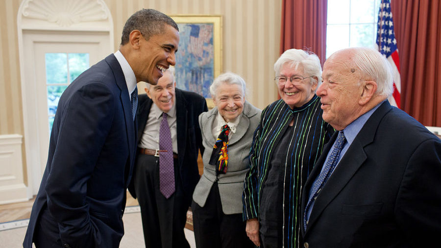 Barack_Obama_greets_Burton_Richter_and_Mildred_Dresselhaus