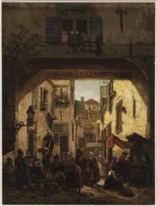Salomon Verveer - Boerenpoort in de Joodse buurt in Den Haag